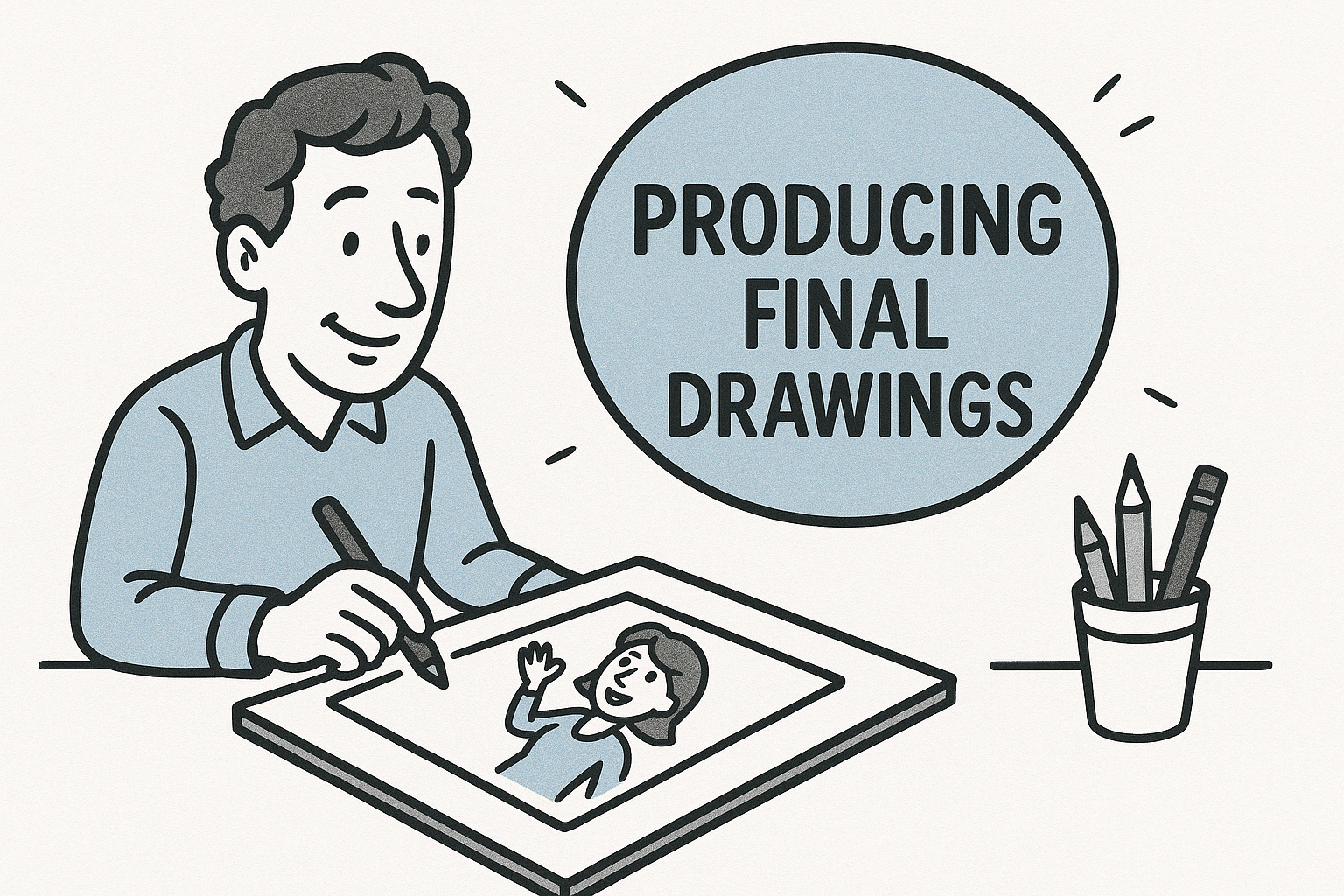 Producing final drawings